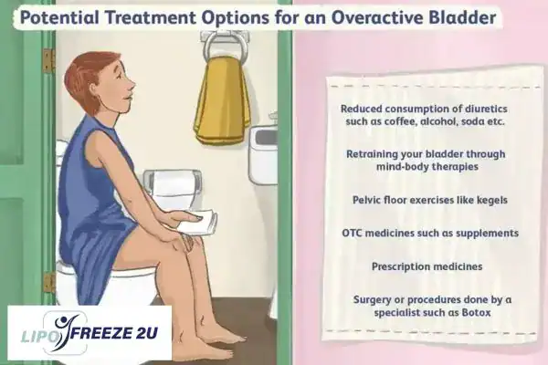 image of woman on toilet because of an overactive bladder Andover