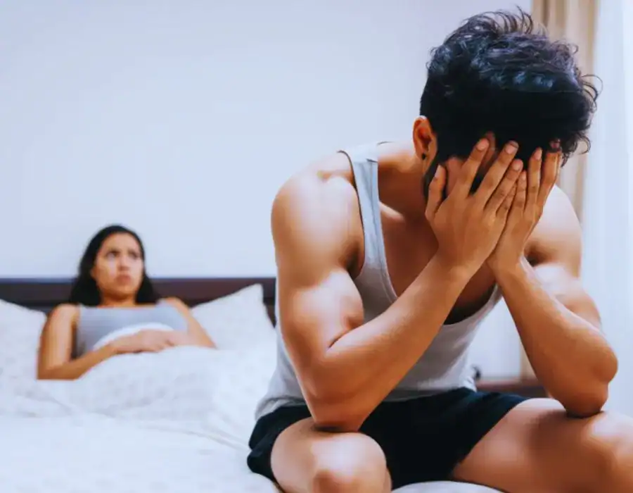 Image of upset man in need of erectile dysfunction treatment Andover