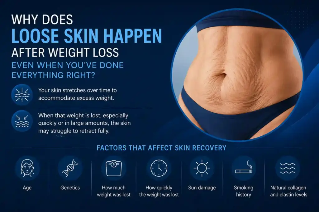 Why Does Loose Skin Happen After Weight Loss Even When You’ve Done Everything Right Andover?
